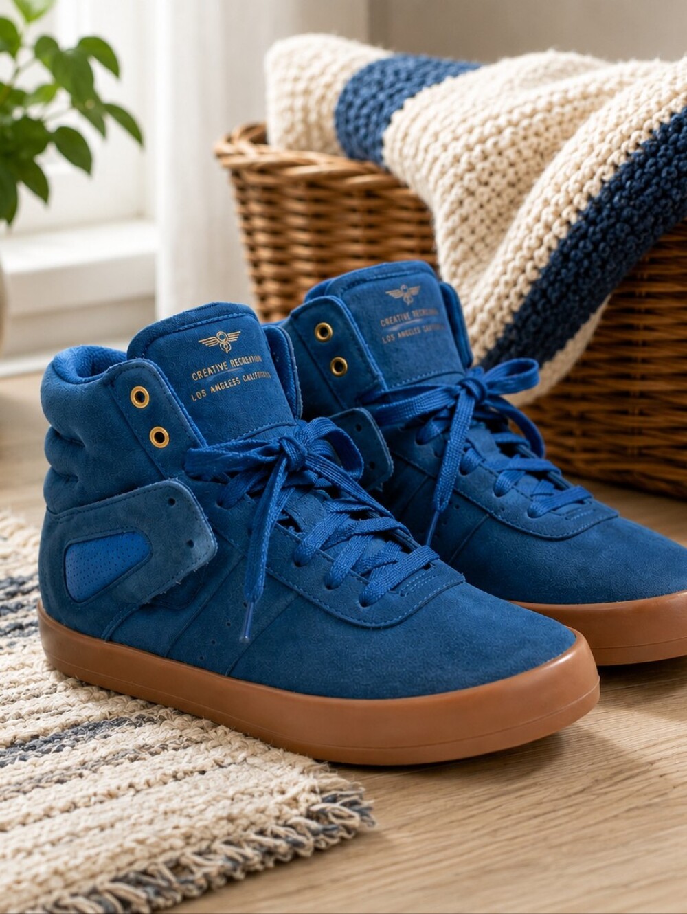 Creative Recreation Blue Suede High Top Sneakers Men’s 8.5